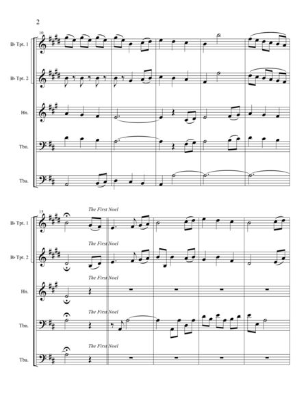 Fantasia For Christmas Brass Quintet Page 2