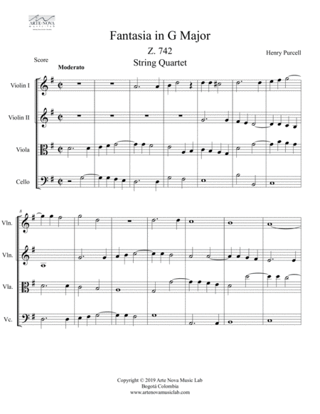 Fantasia In G Major Z 742 String Quartet Page 2