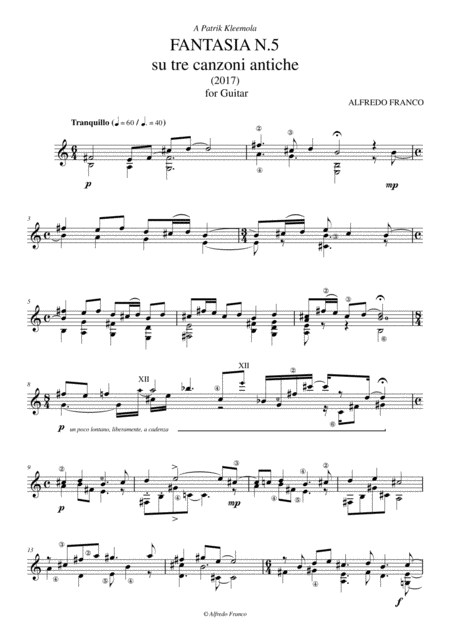 Fantasia N 5 Su Tre Canzoni Antiche Page 2