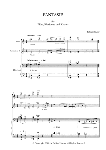 Fantasie For Flute Clarinet And Piano Page 2