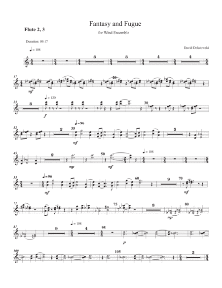 Fantasy And Fugue For Wind Ensemble Set Of Parts Page 2