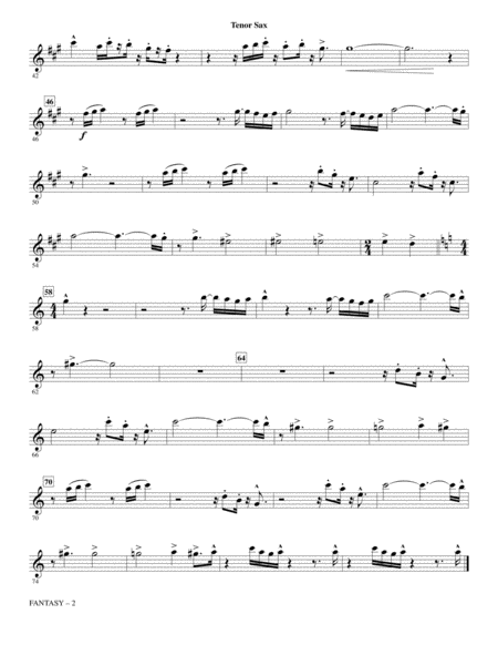 Fantasy Arr Mac Huff Tenor Saxophone Page 2