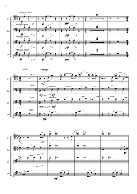 Fantasy For Trombones Percussion Set Of Parts Page 2