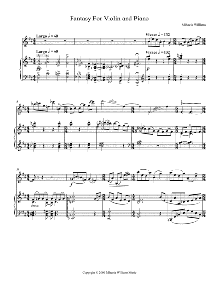 Fantasy For Violin And Piano Page 2