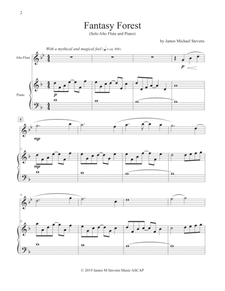 Fantasy Forest Alto Flute Piano Page 2