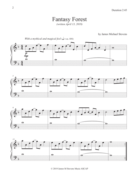 Fantasy Forest Ambient Piano Page 2