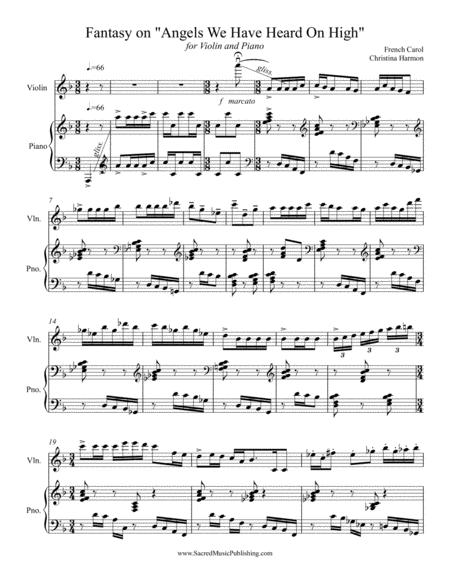 Fantasy On Angels We Have Heard On High Violin And Piano Page 2