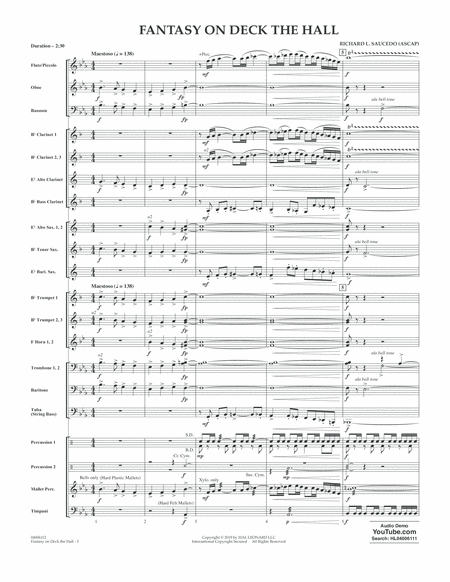 Fantasy On Deck The Hall Conductor Score Full Score Page 2