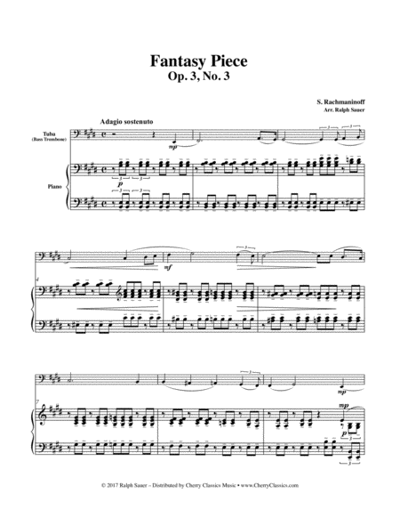 Fantasy Piece Op 3 No 3 For Solo Tuba Or Bass Trombone And Piano Page 2