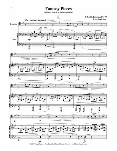 Fantasy Pieces Opus 73 For Trombone And Piano Page 2