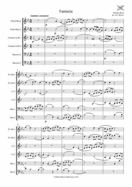 Fantazia Arr Woodwind Sextet Two Flutes Oboes Two Clarinets Two Bassoons Page 2