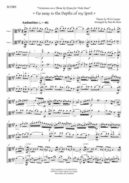 Far Away In The Depths Of My Spirit For Viola Duet Page 2