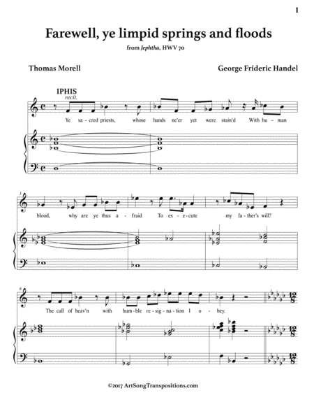 Farewell Ye Limpid Springs And Floods E Flat Minor Page 2