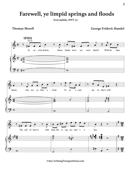 Farewell Ye Limpid Springs And Floods E Minor Page 2