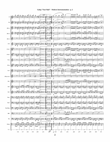 Fast Mail Galop For Concert Band 1882 By E Brooks Arr E Anglin Page 2