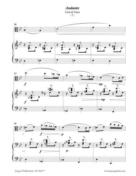 Faur Andante Op 75 For Viola Piano Page 2