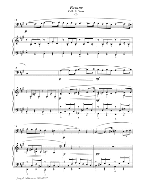 Faur Pavane Op 50 For Cello Piano Page 2