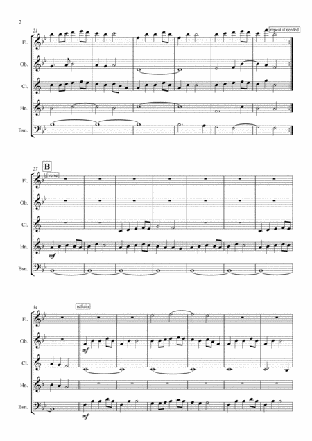 Faure Il Est N Le Divin Enfant Wind Quintet Page 2