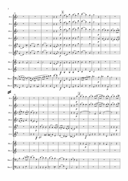 Faure Masques Et Bergamasques Op 112 Mvt Ii Menuet Wind Dectet Page 2