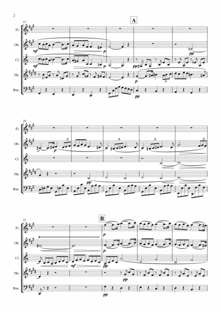 Faure Pavane Op 50 Original Key Wind Quintet Page 2