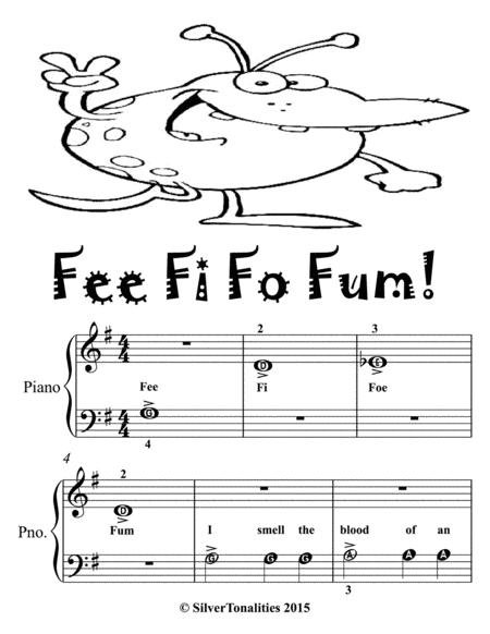 Fee Fi Fo Fum Beginner Piano Sheet Music Page 2