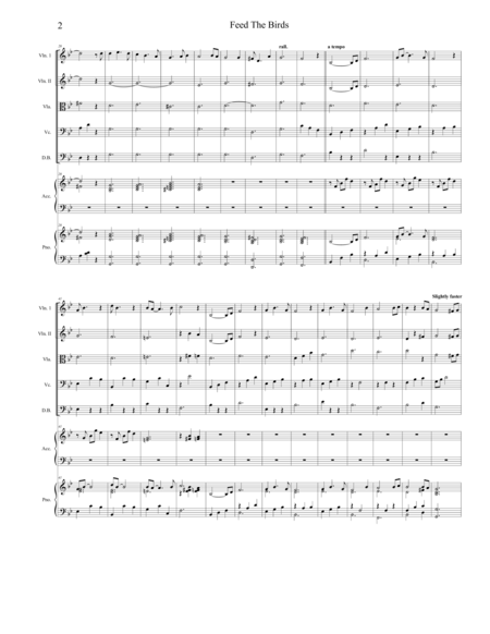 Feed The Birds For String Orchestra Page 2