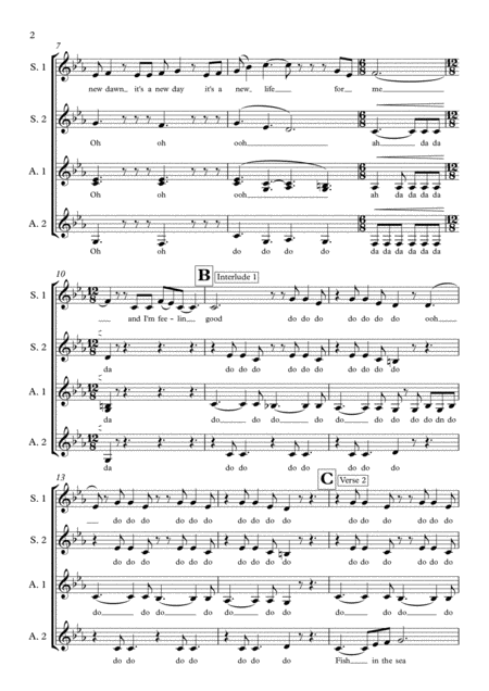 Feeling Good Ssaa A Capella Unaccompanied Womens Choir Page 2