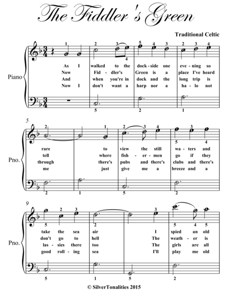 Fiddlers Green Easiest Piano Sheet Music Page 2