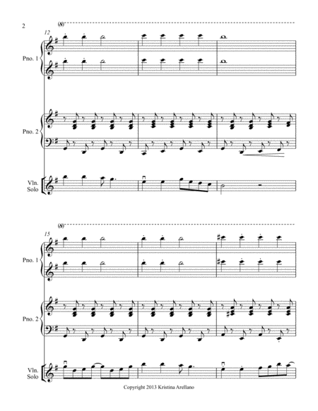 Fiddlin Bells Jingle Bells Arrangement For 3 Violins And 1 Piano 2 To 4 Hands Page 2