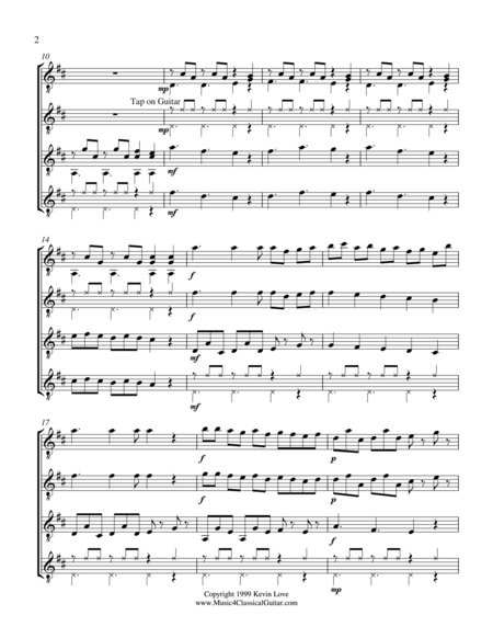 Fiesta Guitar Quartet Score And Parts Page 2