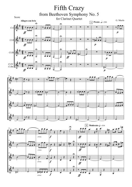 Fifth Crazy From Beethoven Symphony No 5 For Clarinet Quartet Page 2