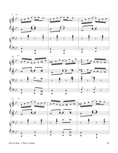 Fig Leaf Rag 1 Piano 4 Hands Duet Page 2