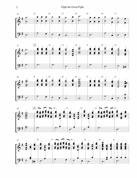 Fight The Good Fight For 3 Octave Handbell Choir Page 2