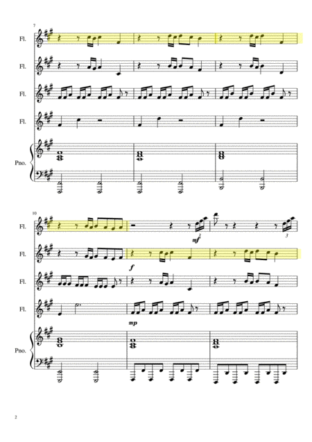 Final Countdown Flute Choir And Piano Page 2