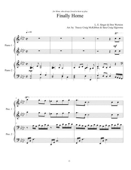 Finally Home Piano Duet Page 2