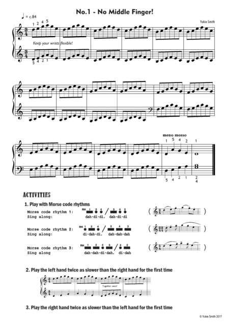 Finger Exercises Before Hanon For Piano By Yukie Smith Page 2