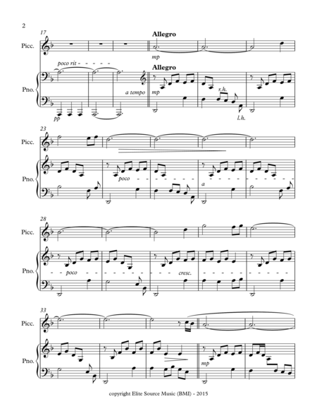 Fireflies For Piccolo And Piano Page 2