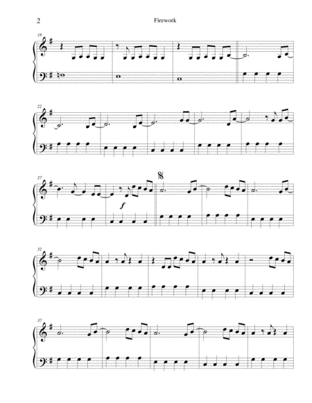 Firework For Early Intermediate Piano Page 2