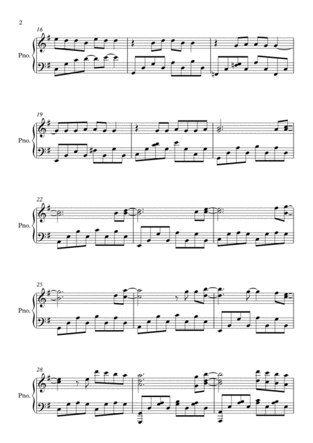 Firework G Major By Katy Perry Piano Page 2