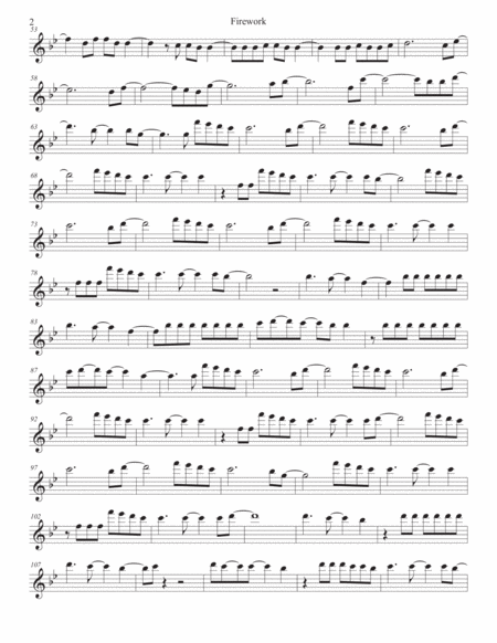 Firework Original Key Soprano Sax Page 2