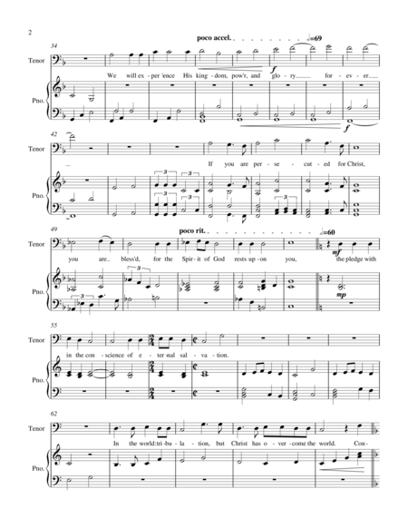 Firm In The Faith For Tenor Solo And Piano Orchestral Version Sold Separately Page 2