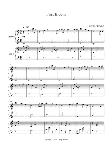 First Bloom An Original Lap Harp Duet Page 2