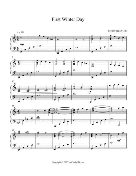 First Winter Day An Original Piano Solo From My Piano Book Serendipity Page 2