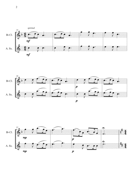 Five Christmas Carols For Clarinet And Alto Saxophone Page 2