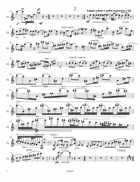 Five Monologues For Solo Flute Page 2