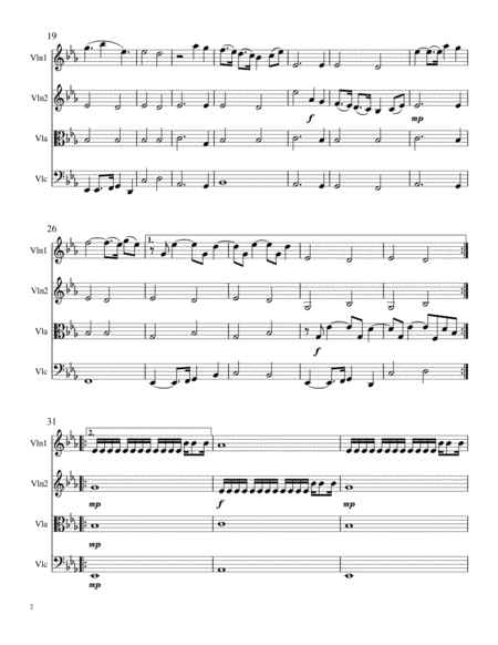 Fix You For String Quartet Page 2