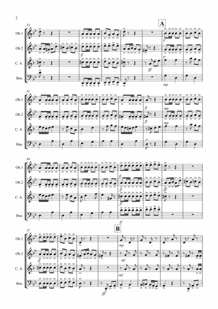 Flamenco Fantastico For Double Reed Quartet Page 2