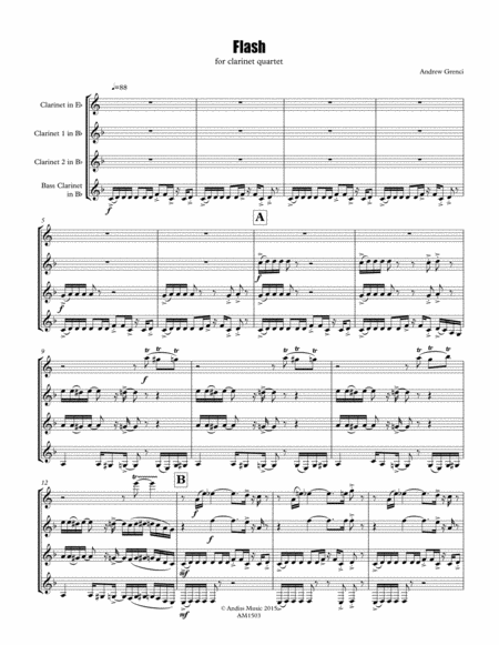 Flash For Clarinet Quartet Page 2