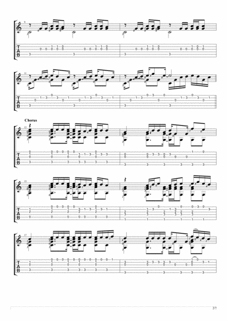 Flashlight Solo Guitar Tablature Page 2