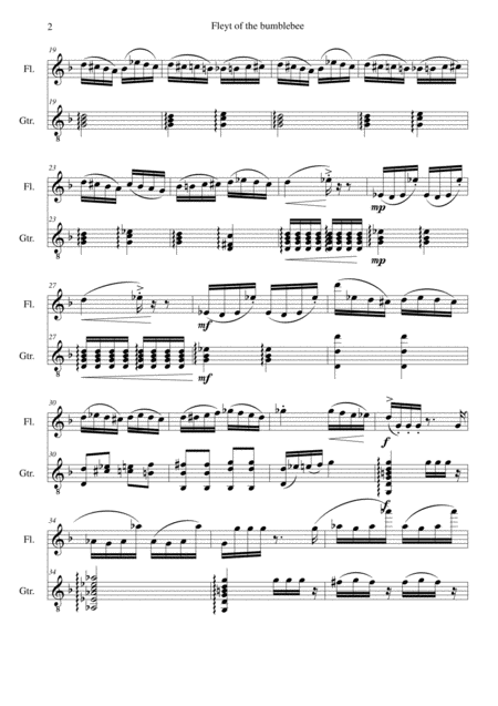 Fleyt Of The Bumblebee For Flute And Guitar Page 2